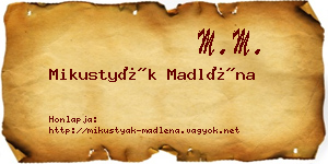Mikustyák Madléna névjegykártya